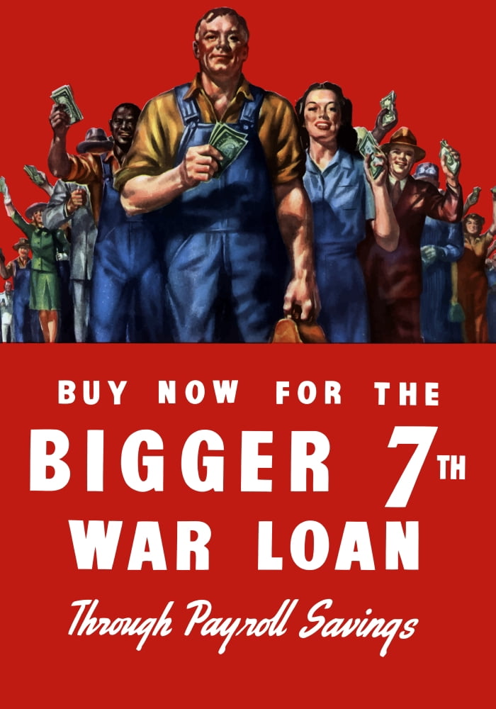 Digitally war propaganda poster Canvas Art - John ParrotStocktrek Images (24 x 34)