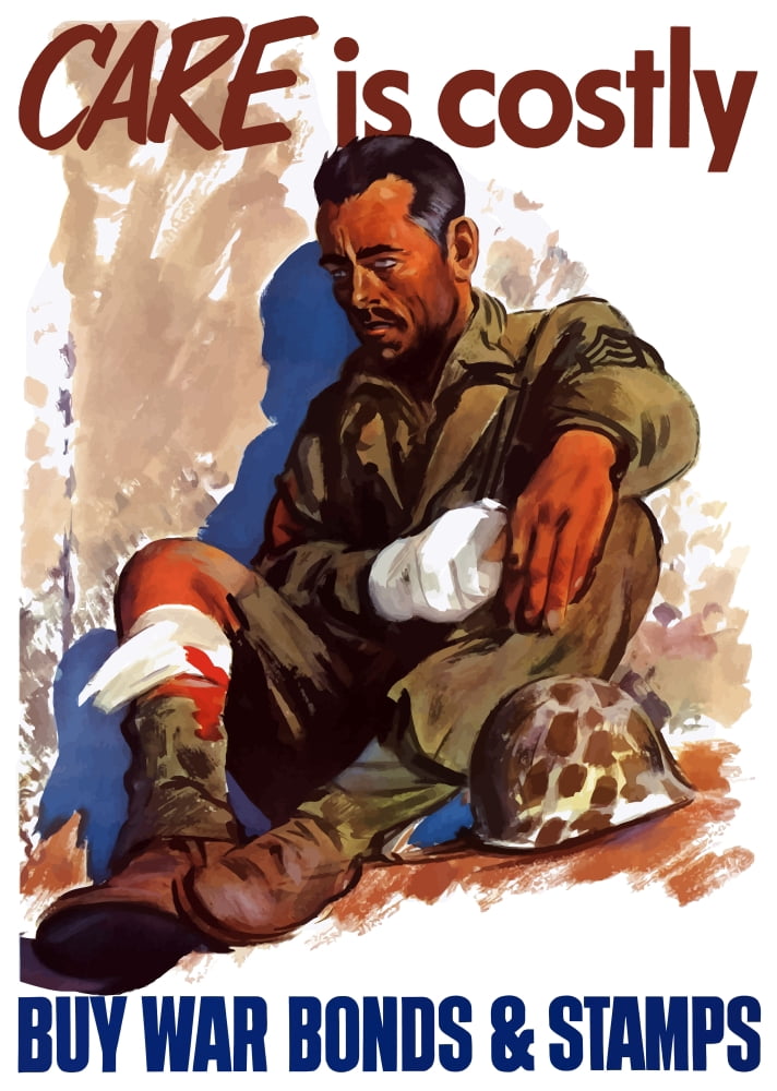 Digitally war propaganda poster Canvas Art - John ParrotStocktrek Images (24 x 34)