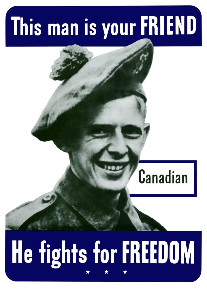 Digitally war propaganda poster Canvas Art - John ParrotStocktrek Images (24 x 34)