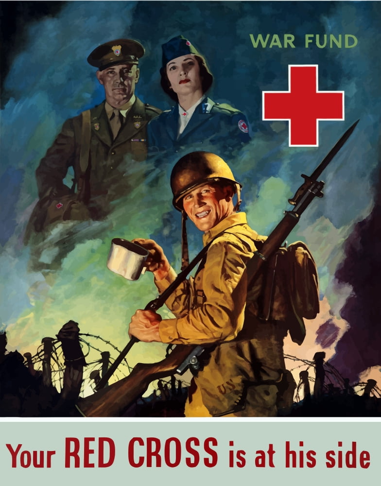 Digitally war propaganda poster Canvas Art - John ParrotStocktrek Images (25 x 32)