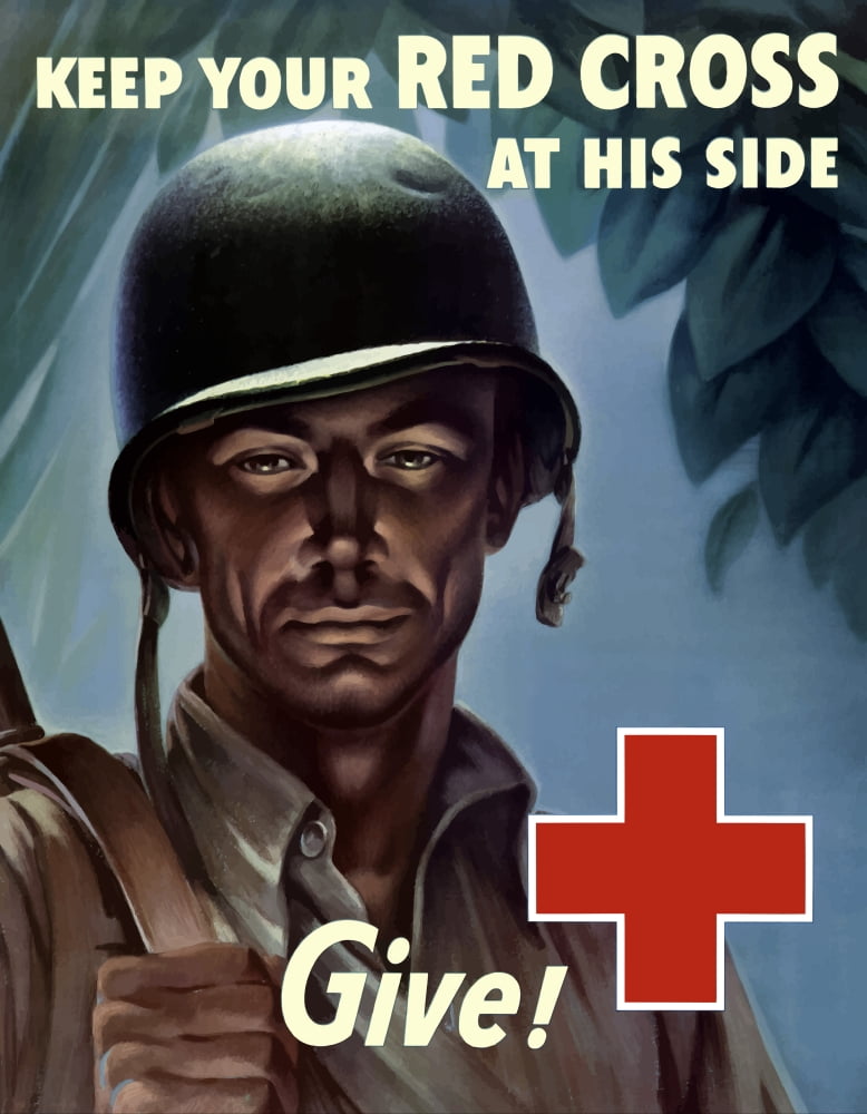 Digitally war propaganda poster Canvas Art - John ParrotStocktrek Images (25 x 32)