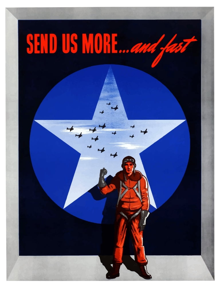 Digitally war propaganda poster Canvas Art - John ParrotStocktrek Images (25 x 32)