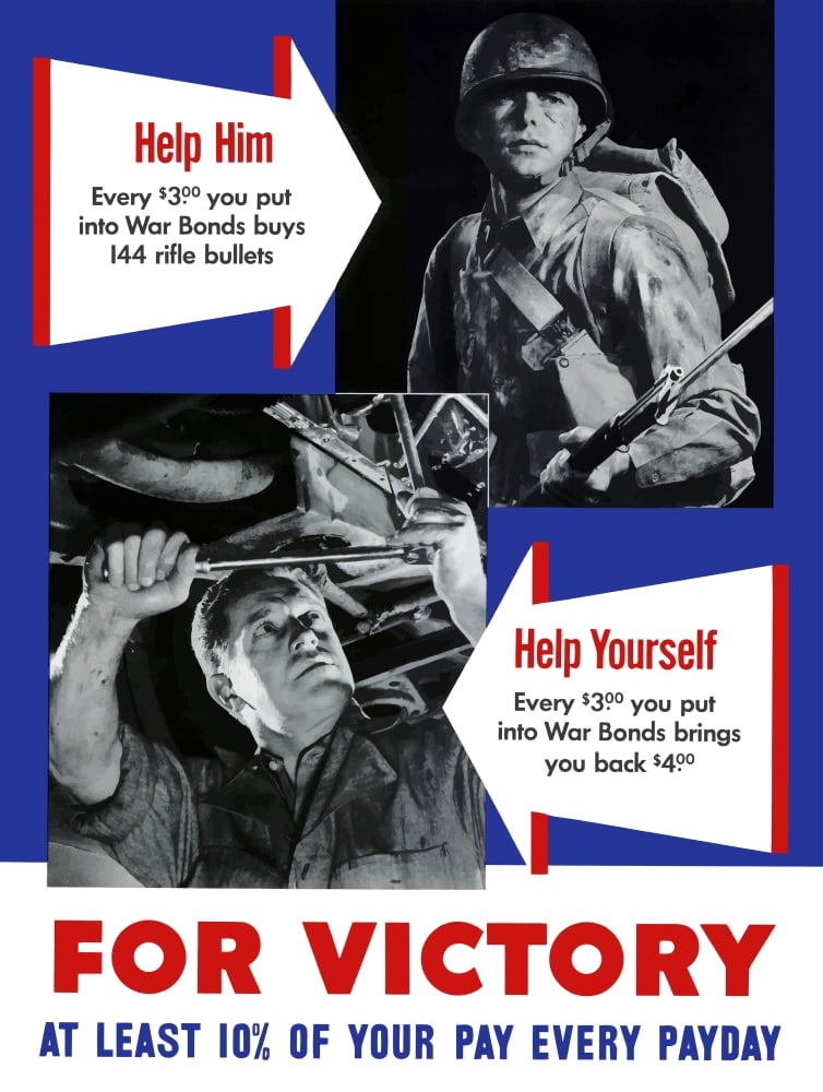 Digitally war propaganda poster Canvas Art - John ParrotStocktrek Images (25 x 33)
