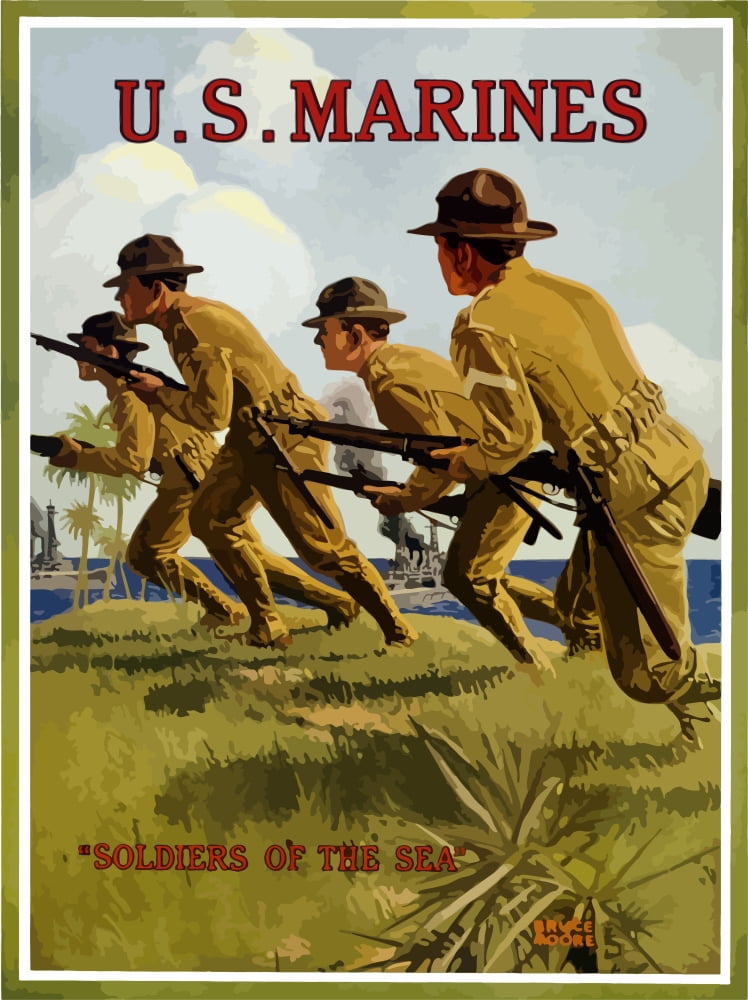 Digitally war propaganda poster Canvas Art - John ParrotStocktrek Images (25 x 33)