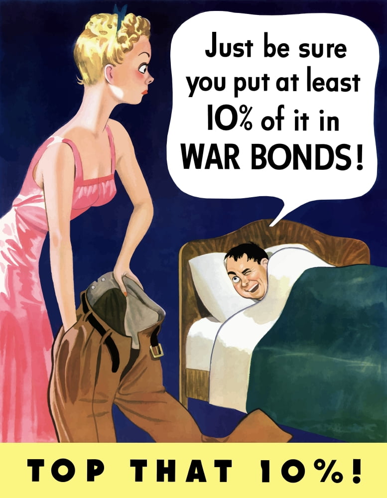 Digitally war propaganda poster Canvas Art - John ParrotStocktrek Images (25 x 33)