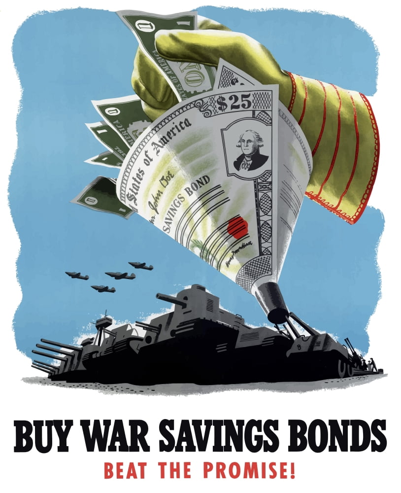 Digitally restored war propaganda poster Canvas Art - John ParrotStocktrek Images (26 x 32)