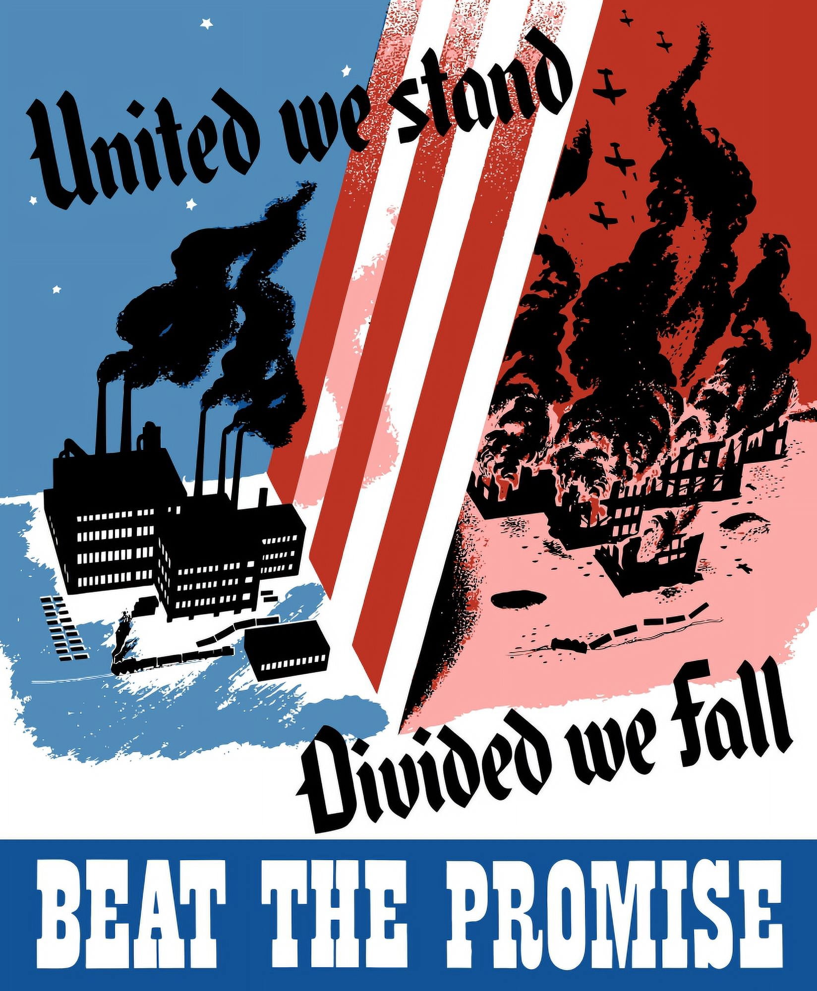 Digitally war propaganda poster Canvas Art - John ParrotStocktrek Images (26 x 32)
