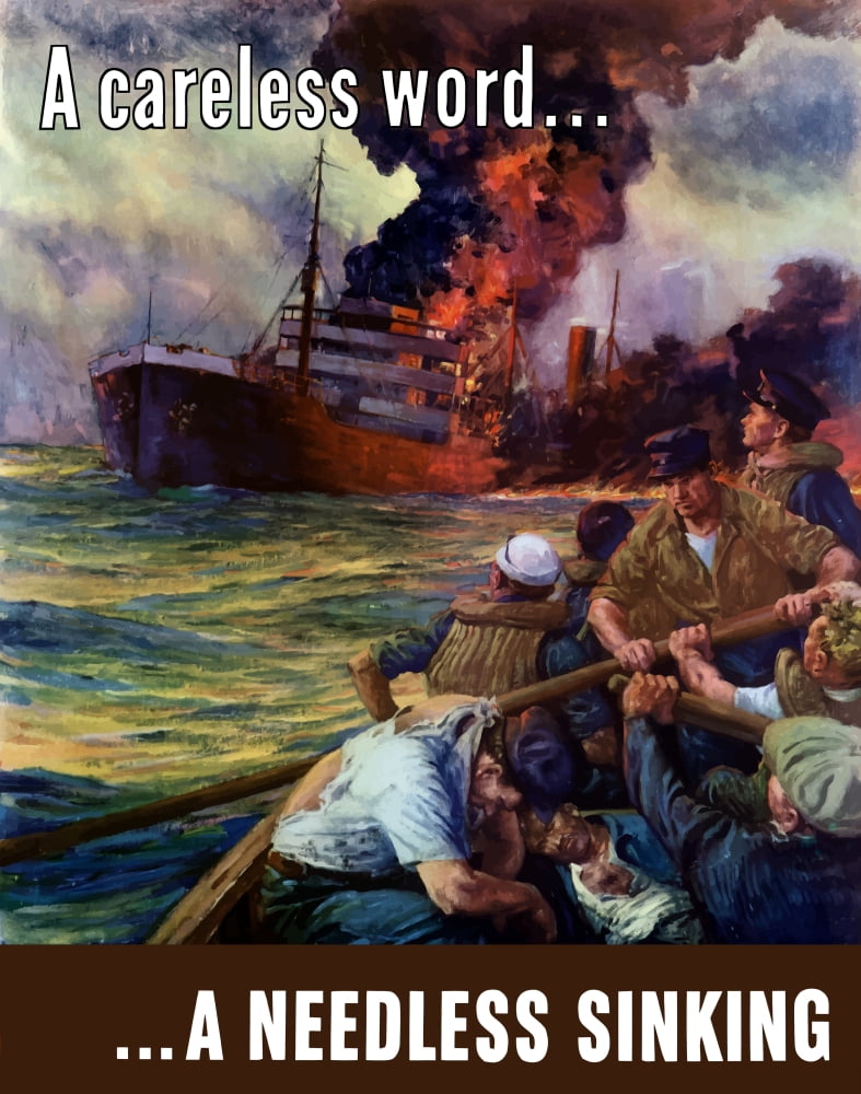 Digitally war propaganda poster Canvas Art - John ParrotStocktrek Images (26 x 32)