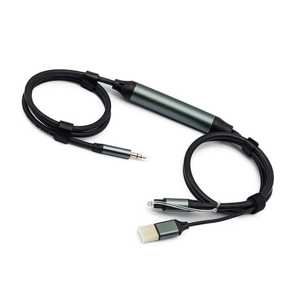 Digitals Fiber Opticals to 3.5mm Sound Adapters Cable Includes USB Power Supports Builts In DACs Converters