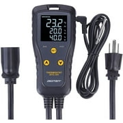 Digiten DTC101 Plastic Rectangle Green LED Digital Temperature Controller Thermostat