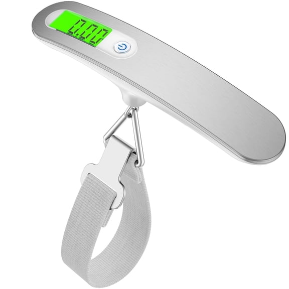 Digital Luggage Scale, Portable Hanging Baggage Scale with Backlit LCD Display, 110 lb / 50 kg Capacity for Travel