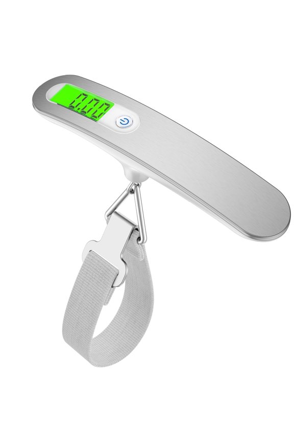 Digital Luggage Scale, Portable Hanging Baggage Scale with Backlit LCD Display, 110 lb / 50 kg Capacity for Travel