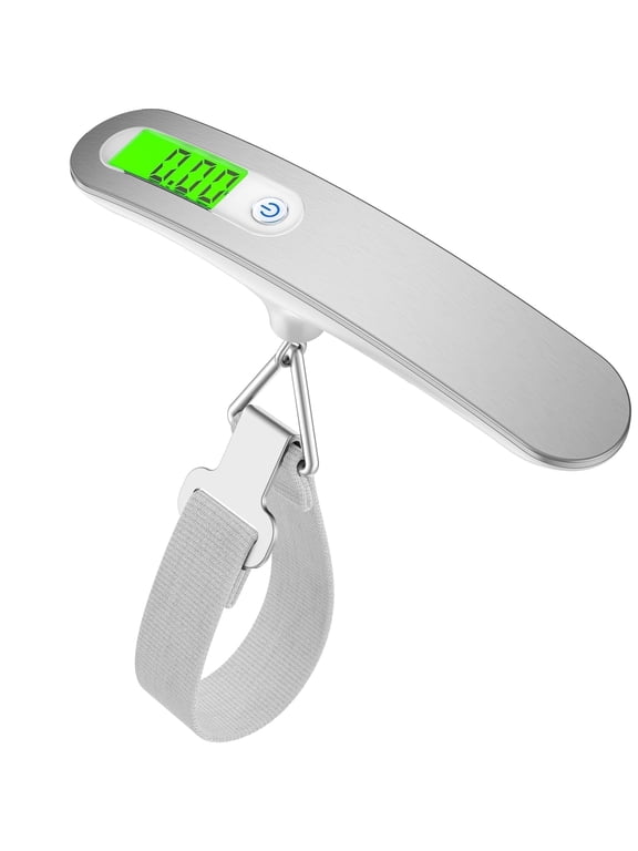 Digital Luggage Scale, Portable Hanging Baggage Scale with Backlit LCD Display, 110 lb / 50 kg Capacity for Travel