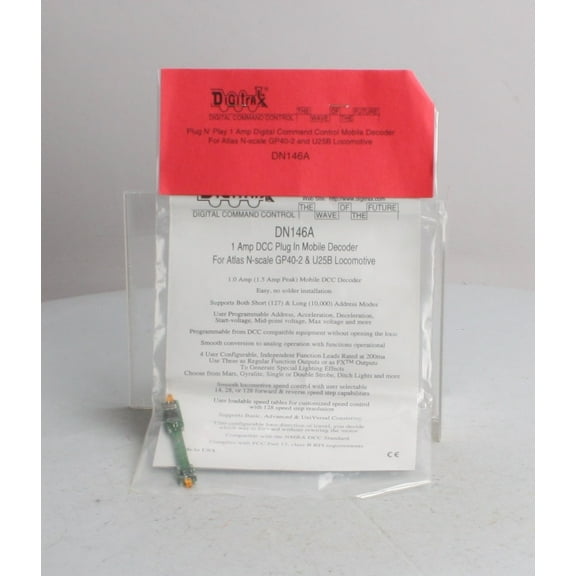 Digitrax DN146A 1 Amp DCC Plug In Mobile Decoder