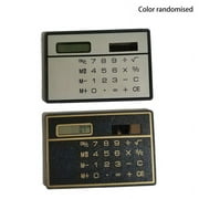 Digits Ultra Mini Slim Credit Card Size Solar Power Small Pocket Calculator
