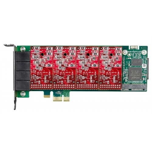 Digium 4 Port Modular Analog PCI-Express X1 Card with 4 Trunk Interfaces and HW Echo Can 1A4B03F - image 1 of 1