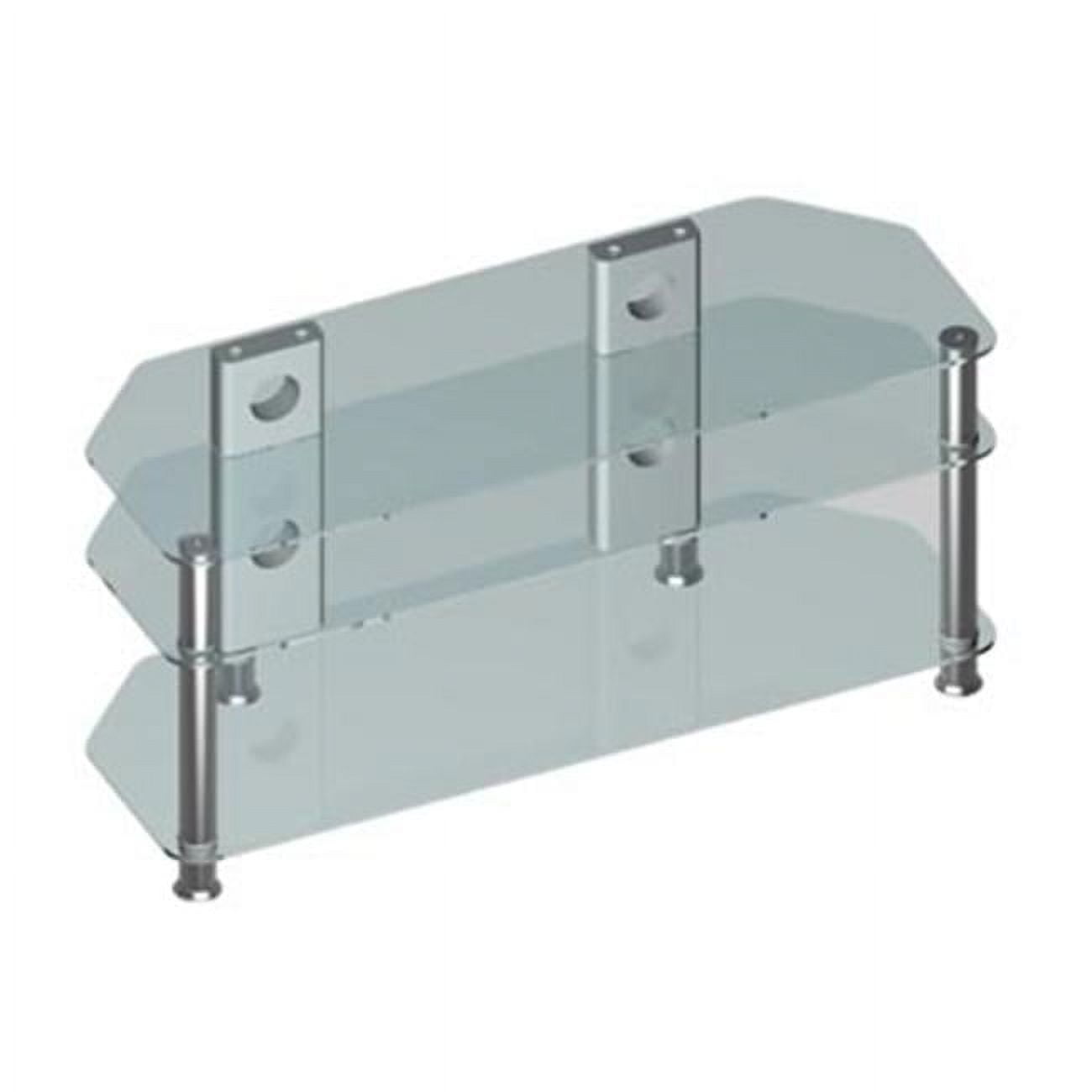 Digiwave TVS - 062BK - Heavy Duty 3 - Shelf Black Tempered Glass TV Bench