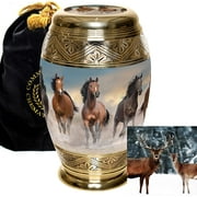 Dignified Deer Urn - Cremation Urns for Human Ashes Adult Urns for Cremation Ashes Urns for Adult Cremation Ashes Urns for Ashes Cremation Urns for Human Ashes Adult 200 Cubic Inches Large