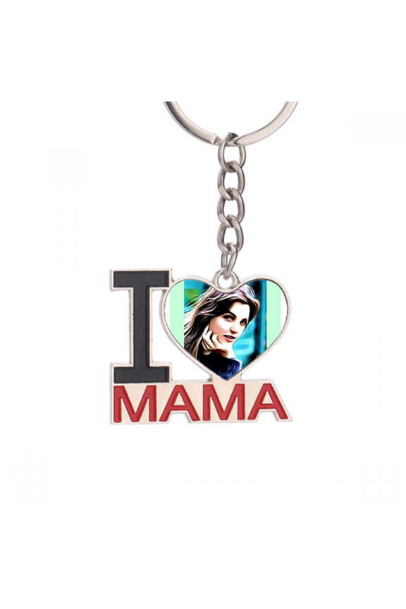 Dignified Sedate Elegance Splendid Keychain Metal Keyring Holder Love MAMA Mother