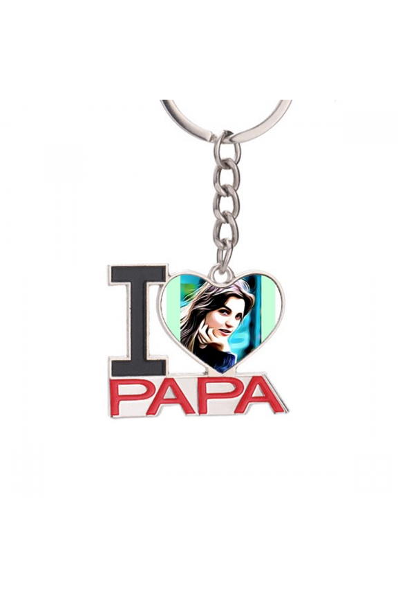 Dignified Sedate Elegance Splendid Keychain Metal Keyring Holder Love PAPA Father