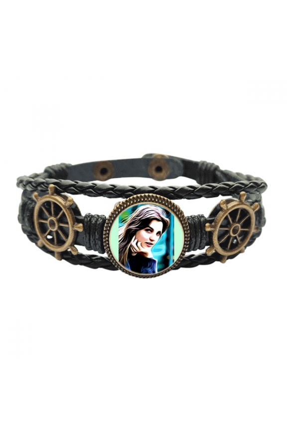 Dignified Sedate Elegance Splendid Leather Braided Ocean Bracelet Wristband