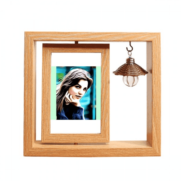 Dignified Sedate Elegance Splendid Wooden Rotating Picture Photo Frame 4x6