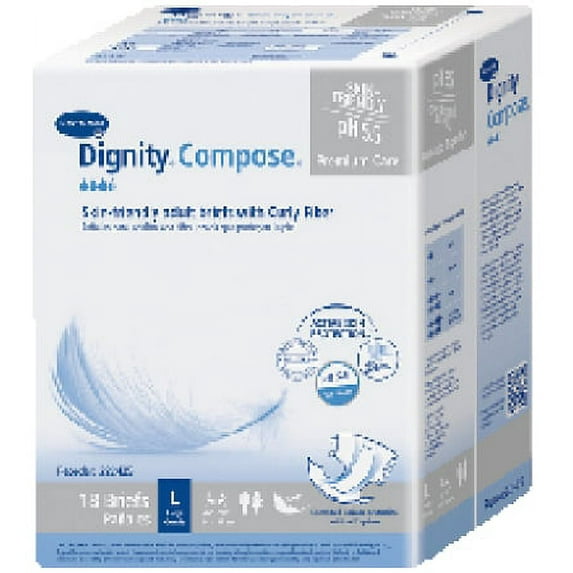Dignity Compose Adult Incontinent Brief Tab Closure X-Large Disposable Heavy Absorbency Bag of 20