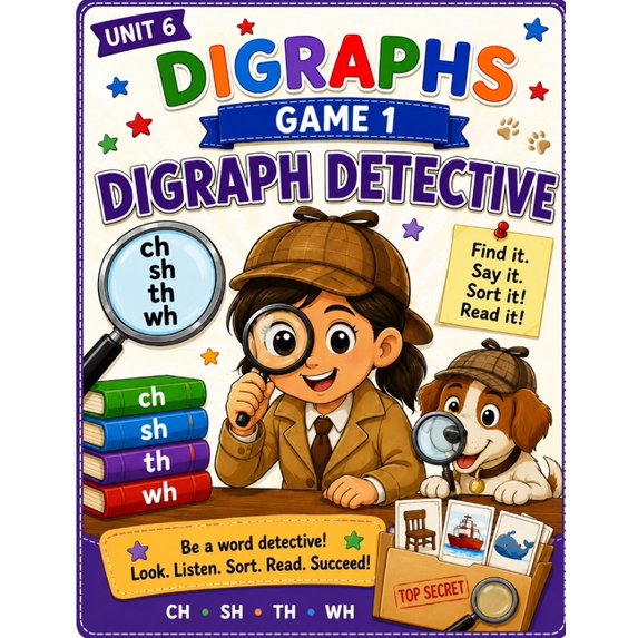 Grade 1-Phonics Games and Activities Digraphs-Unit 6, Book 6, (Paperback)