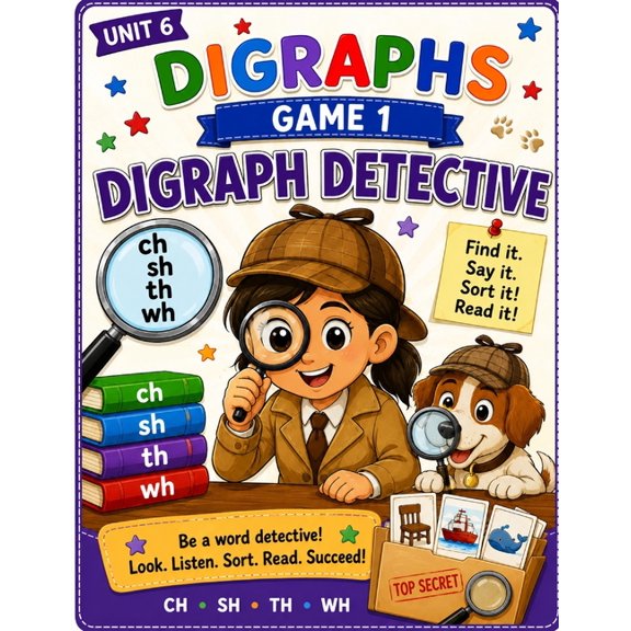 Grade 1-Phonics Games and Activities Digraphs-Unit 6, Book 6, (Paperback)