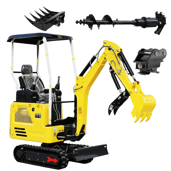 Digswift327 1.8-Ton Mini Excavator | Kubota-D722 14 HP Diesel (EPA Tier 4) | Hydraulic Pilot Control | Telescopic Tracks & Swing Boom | 4 Attachments + Delivery Support