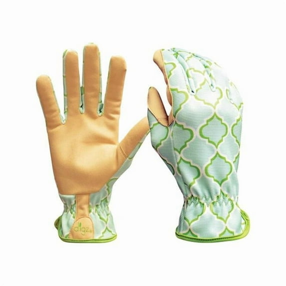 Digz 7503394 Womens Synthetic Leather Planter Gardening Gloves - Blue Medium