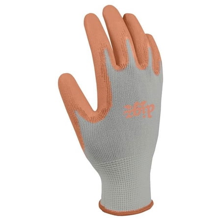 Digz Polyurethane Coating Gardening Gloves, Gray & Orange - Large - Pack of 2
