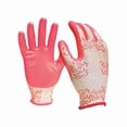 thumbnail image 1 of Digz 7503337 Womens Nitrile Gardening Gloves - Pink  Large, 1 of 6