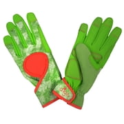 Digz 7503261 Womens Signature Synthetic Leather Gardening Gloves - Green Medium