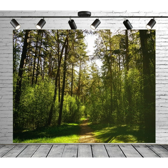 Diha 5x3ft Natural Forest Backdrop, Forest Vegetation Trail, Backdrop for Party Decoration, Outdoor Theme Bedroom Wedding Day Photoshoot Background, Kids Game Video Studio Props