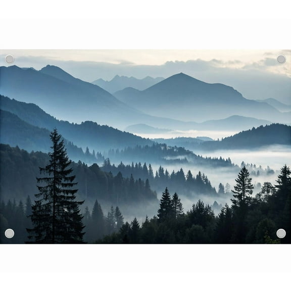 Diha 6x4ft Natural Forest Backdrop, Mountains Forest Mist Sky, Backdrop for Party Decoration, Outdoor Theme Bedroom Wedding Day Photoshoot Background, Kids Game Video Studio Props