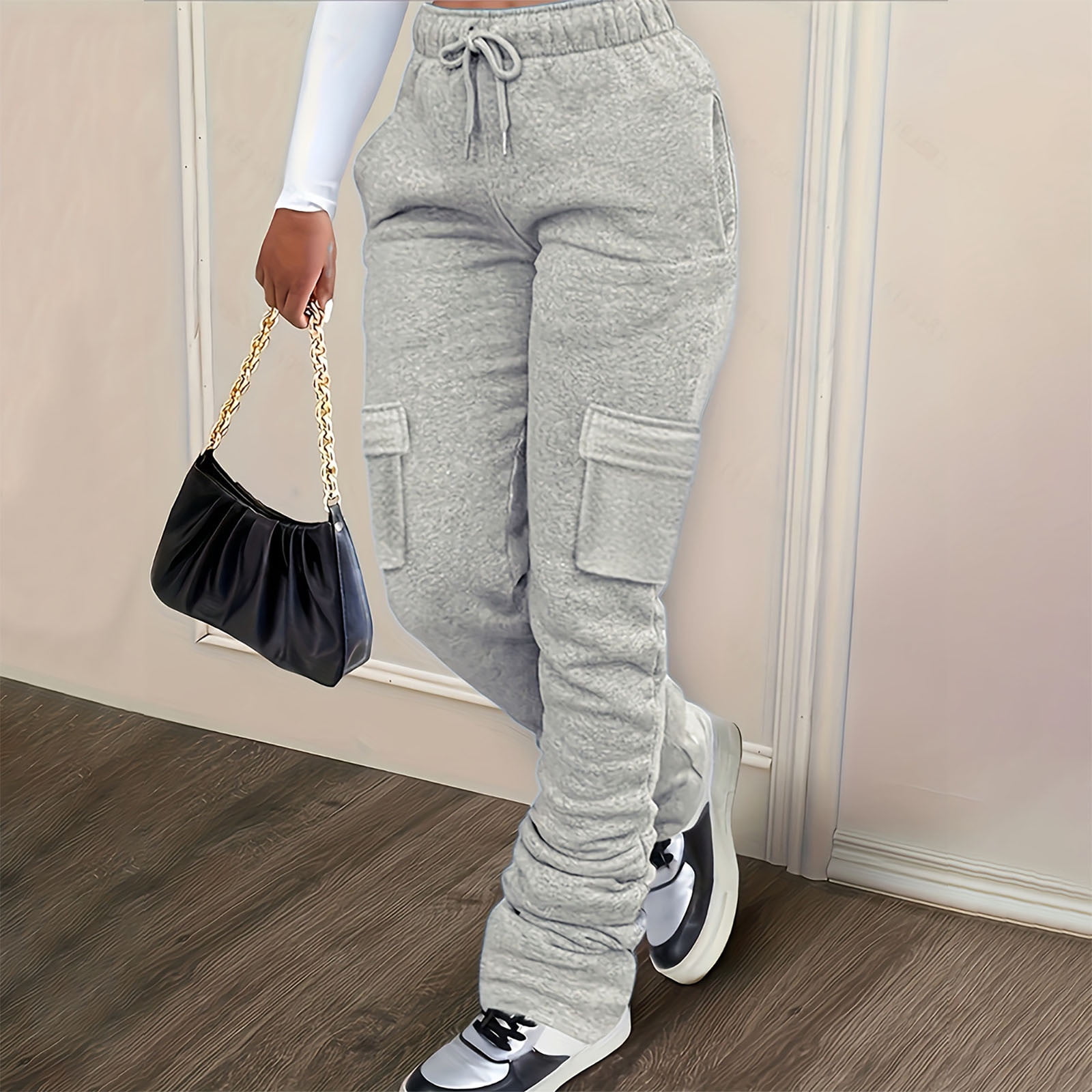 Cargo stacked joggers hotsell
