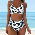 thumbnail image 1 of Dihao Bikini Set for Women Clearance Plus Size Women'S Sleeveless Spot Printing Swimsuit Push-Up Padded Swimwear Strappy Swimsuit Beachwear, 1 of 5
