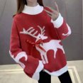 Dihao Casual Sweaters for Women Clearance Women's Christmas Printing