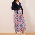 thumbnail image 1 of Dihao Dresses for Pregnant Women , Maternity Clothes Maxi Dress Women Long Sleeved V-Neck Dress With Floral Print Long Maternity High Waisted Skirt, 1 of 4