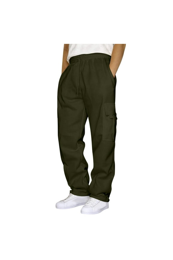 George Cargo Pants for Men Casual Cotton Lightweight Relaxed Fit Stretch Elastic Waist Work Pants En's Straight-Fit Stretch Cargo Pant