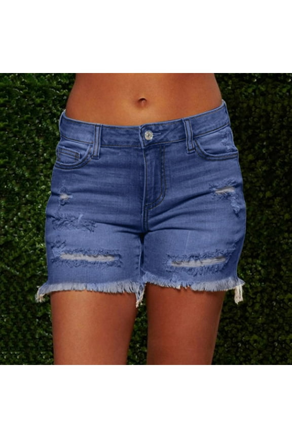 Jean Shorts for Women Clearance Plus Size New Women Summer Cut Off Shorts Short Female Pockets Wash Shorts
