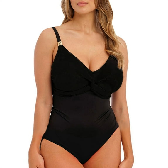 Dihao One Piece Swimsuit for Women Clearance Plus Size Women'S Bikini Sexy Solid Color Bikini Split Strappy Swimsuit On Promotion