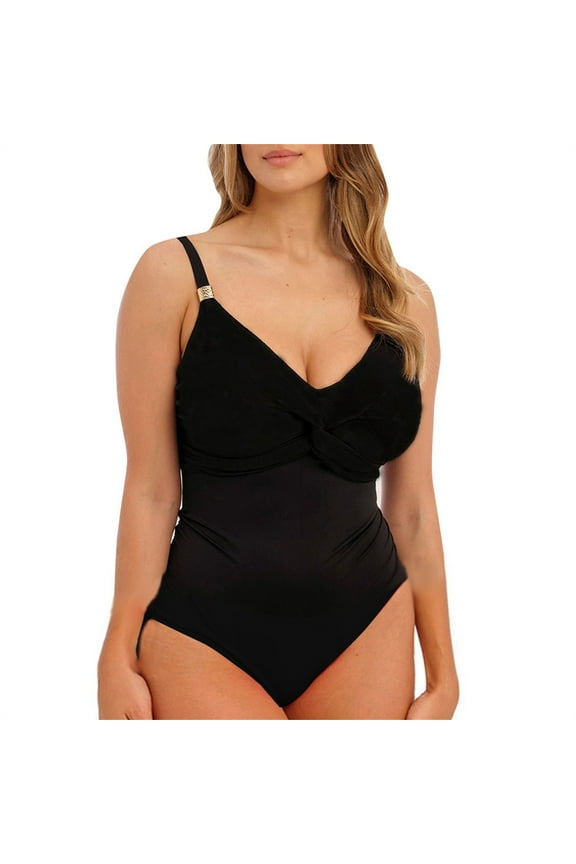 One Piece Swimsuit for Women Clearance Plus Size Women'S Bikini Sexy Solid Color Bikini Split Strappy Swimsuit On Promotion