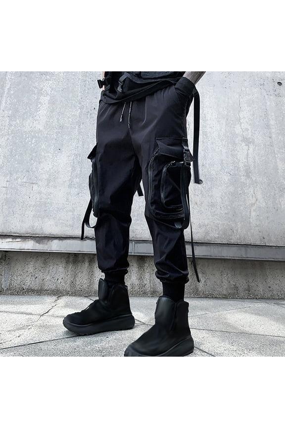 Pants for Men Casual Style Daily/Sports/Pajamas/Hiking/Work Cargo Pants Men's Streetwear Urban Techwear Ankle Band Casual Cargo Pants With Pockets Jogger Streetwear