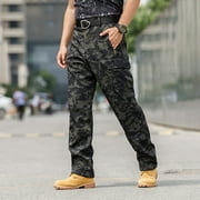 Dihao Pants for Men Stealthy Camo Hunting Pant with Reinforced Knees, and Seat Outdoor Sports Soft Charge Mountain Climbing Cargo Work Pants Baggy Camo Tactical Combat Trousers