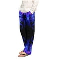 thumbnail image 1 of Dihao Pants for Men Men's Casual Flame Printing Bandage Loose Sport Cool Pajama Pants Trousers Full Length Pants Trendy Wide Leg Trousers, 1 of 4