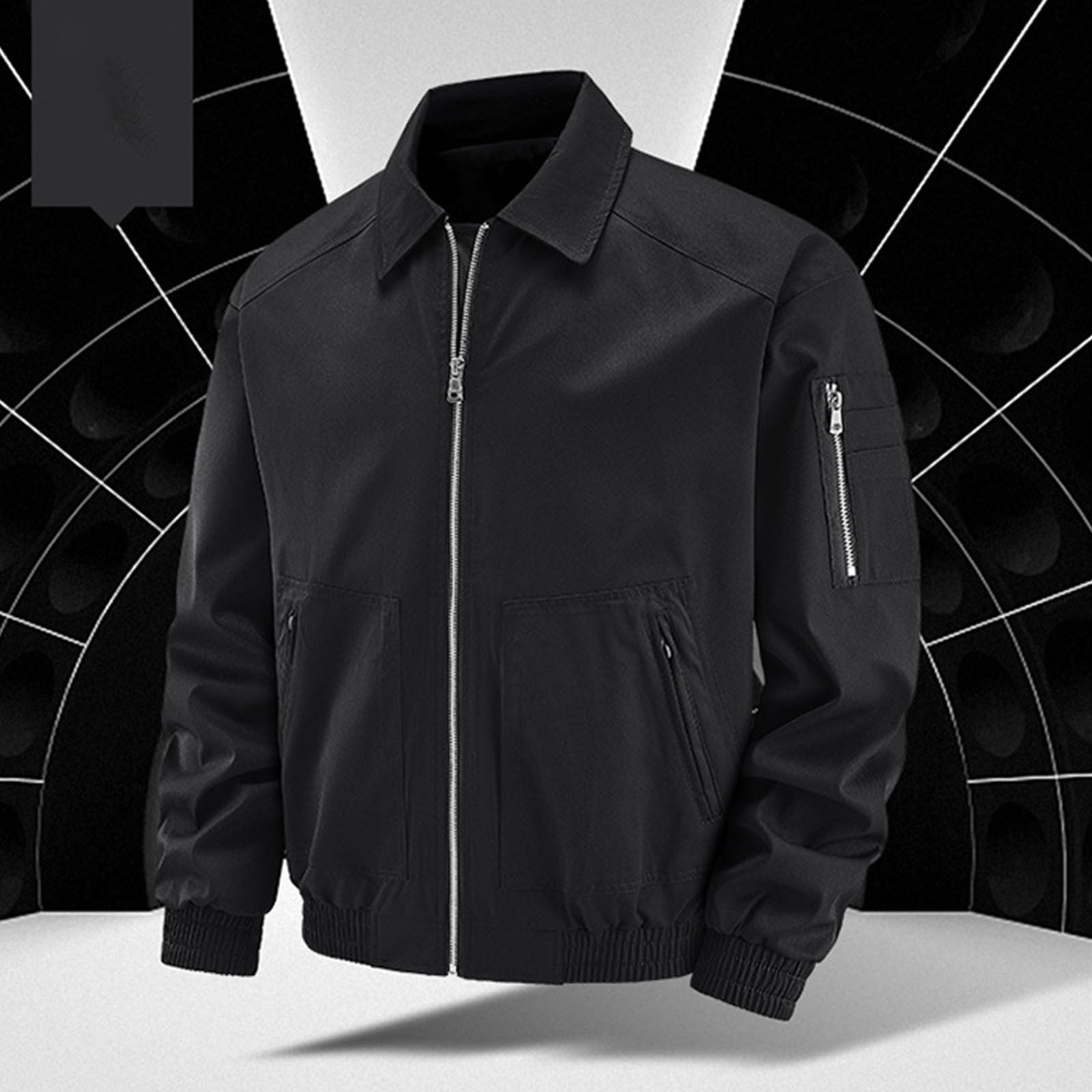 JDEFEG Jackets for Men Winter Wool Mens Coat Mens