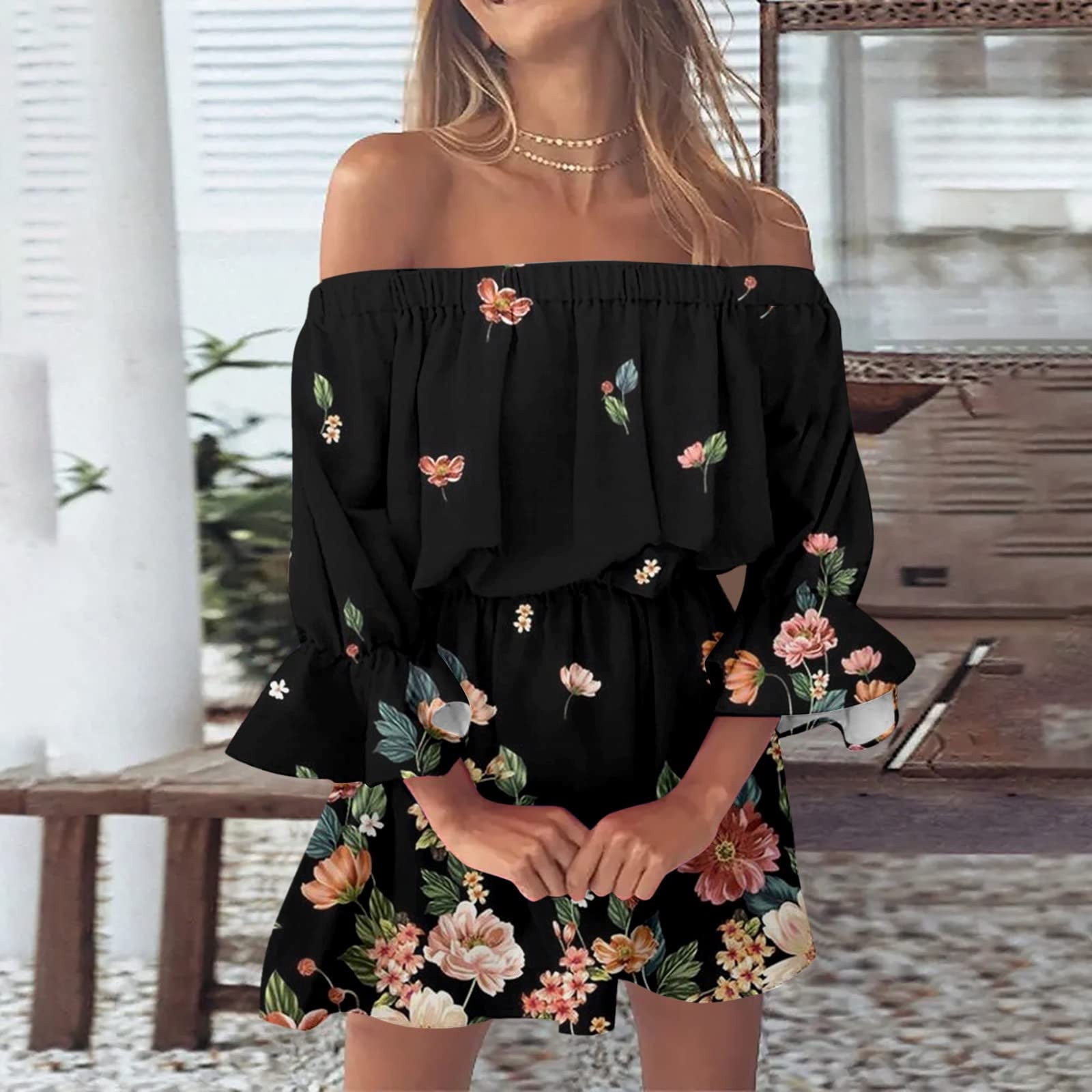 Amazon.com: EFVWOE Casual Dresses for Women Summer Chiffon