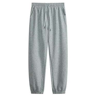 Dihao Sweat Pants for Mens Clearance Plus Size Casual High Waist Mens Drawstring Sweatpants with Pockets Men's Fashion Summer Slim Solid Trousers Long Pants Jogger Pants